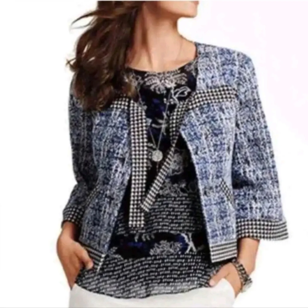 Cabi Club Jacket Front Now Button Down Sz M